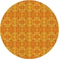 thumbnail image 1 of Ahgly Company Indoor Round Patterned Orange Red Orange Area Rugs, 5' Round, 1 of 6