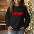thumbnail image 4 of Merry Sweatshirts for Girl 2025 Long Sleeve Crewneck Christmas Graphic Sweatshirt Pullover Tops, 4 of 5