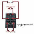 thumbnail image 2 of JUNWELL DPDT ON-ON Rocker Switch w/RED Neon Lamp KCD2 16A/250VAC, 2 of 4