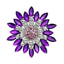VEAREAR Women Fashion Flower Brooch Crystal Rhinestone Jewelry for Wedding Party Gift