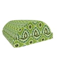 thumbnail image 1 of Ikat Foot Rest, Old Fashioned Gypsy Indonesian Pattern with Abstract Floral Motifs, Non-Slip Backing Adjustable Ergonomic Memory Foam Leg Support for Office, Apple Green Black, by Ambesonne, 1 of 5