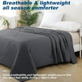 thumbnail image 2 of Cooling Comforter Queen Size, Double-Sided Cold Tech Fabric Quilted Bed Comforters Cooling Blanket for Hot Sleepers, Breathable Lightweight Summer Bedding, All-Season Ice Blanket, Dark Gray, 2 of 8