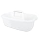 thumbnail image 1 of Cesta de Almacenamiento de PláStico Cajita de Ducha PortáTil Cesta Organizadora de Asas con Asa para BañO, Dormitorio, Cocina Blanco, 1 of 7