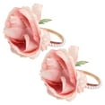 thumbnail image 6 of 2Pcs Iron Napkin Buckle Simulation Flower Artificial Pearl Napkin Ring for Hotel FestivalPink, 6 of 8