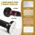thumbnail image 3 of Tension Shower Curtain Rod, Adjustable Spring Shower Rod No Drilling for Window or Bathroom, Easy to Install, Never Rust, Very Secure, Black, 3 of 4