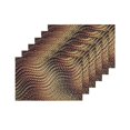 thumbnail image 4 of MKHERT Abstract Geometrical Wavy Fractal Digital Art Placemats Table Mats for Dining Room Kitchen Table Decoration 12x18 inch,Set of 6, 4 of 4
