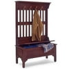 Traditional 4-Hook Hall Tree with Storage Bench by Homestyles