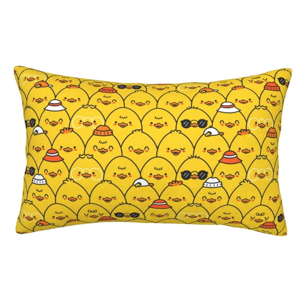 Fotbe Cute Funny Chicken Funda de Almohada Decorativa Estilo Occidental, Lujo en Algodón, Fundas para Almohadas King, Cojín Estampado para Decoración del Hogar-14"x20"