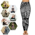thumbnail image 5 of Women's High Waisted Yoga Leggings with Pockets，Marble Texture，Tummy Control Non See Through Workout Athletic Running Yoga Pants, 5 of 6