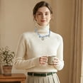 thumbnail image 4 of Unique Bargains 1 Pc Lightweight Scarf Necklace with Charm Adjustable Tie Statement Choker for Women Light Blue White, 4 of 5