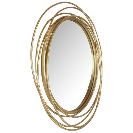 Mirrorize Canada 20 Dia Framed Gold Round Mirror Golden Circle Rings Hanging Modern Industrial Metal Frame Wall Mirrors For Bathroom Entryway Bedroom Accent Décor Wall Mirrors For Bathroom Entryway, Golden Circles Mirrors Wall Decor