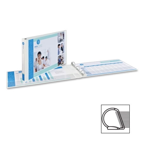 Avery Heavy-Duty View Binder, 3' Slant Rings, 11' x 17' , White 3' Binder Capacity - Tabloid - 11' x 17' Sheet Size - 600 Sheet Capacity - 3 x Slant D-Ring Fastener(s) - 2 Internal Pocket(s) - Cl