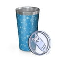 thumbnail image 2 of 16oz Tumblers Blue Christmas Snowflake Pattern Stainless Steel Vacuum Insulated Double Wall Travel Tumbler Cups Mug with Lid and Straw,Cleaning Brush for Coffee,Tea, 2 of 4