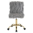 thumbnail image 5 of OF00121 - Office Chair, Gray Faux Fur & Gold Finish - Arundell, 5 of 5