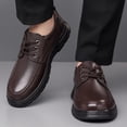 thumbnail image 5 of Men’s Black Leather Casual Lace-Up Shoes - Lightweight Comfortable Business & Walking Footwear, 5 of 5