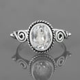 thumbnail image 5 of Natural Clear Quartz Oval Cut Ring in 925 Oxidized Sterling Silver | Handmade Bezel Set | 2.49 Ct Transparent Gemstone (9), 5 of 7