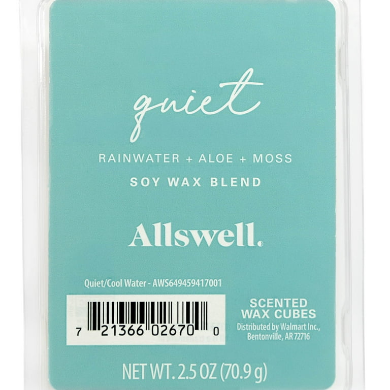 Allswell 6 Cube Wax Melts, Quiet ( Rainwater+Aloe+Moss). 2.5oz