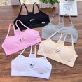 thumbnail image 1 of Gift Girl Bra Teen Crop Top Underwear Vest Racerback Puberty Sport Training Bras Letter Streetwear Tube Top New Year 7-14Y 10 9BlackFree size He Qiyong unisex, 1 of 1