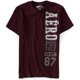 thumbnail image 1 of Camiseta con gráfico de fieltro vertical Aeropostale para hombre roja XXL, 1 of 1