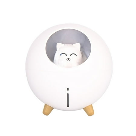 

RKSTN Planet Cat Humidifier USB Mini Desktop Night Light Humidifier Bedroom Office Cute Cat Cute Pet Humidifier