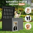 thumbnail image 5 of LHBcraft Waterproof Dog House,Indoor & Outdoor Dog Shelter with Ventilated Design & Removable Roof, PP Dog Kennel for Medium to Large Dogs,Black,42.8" L x 33" W x 31" H, 5 of 9