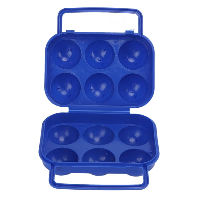 Eggs Protective Box, No Peculiar Smell Shatterproof 6 Grid Egg Box ABS For Barbecues For Picnics For Trips Orange,Blue,Green