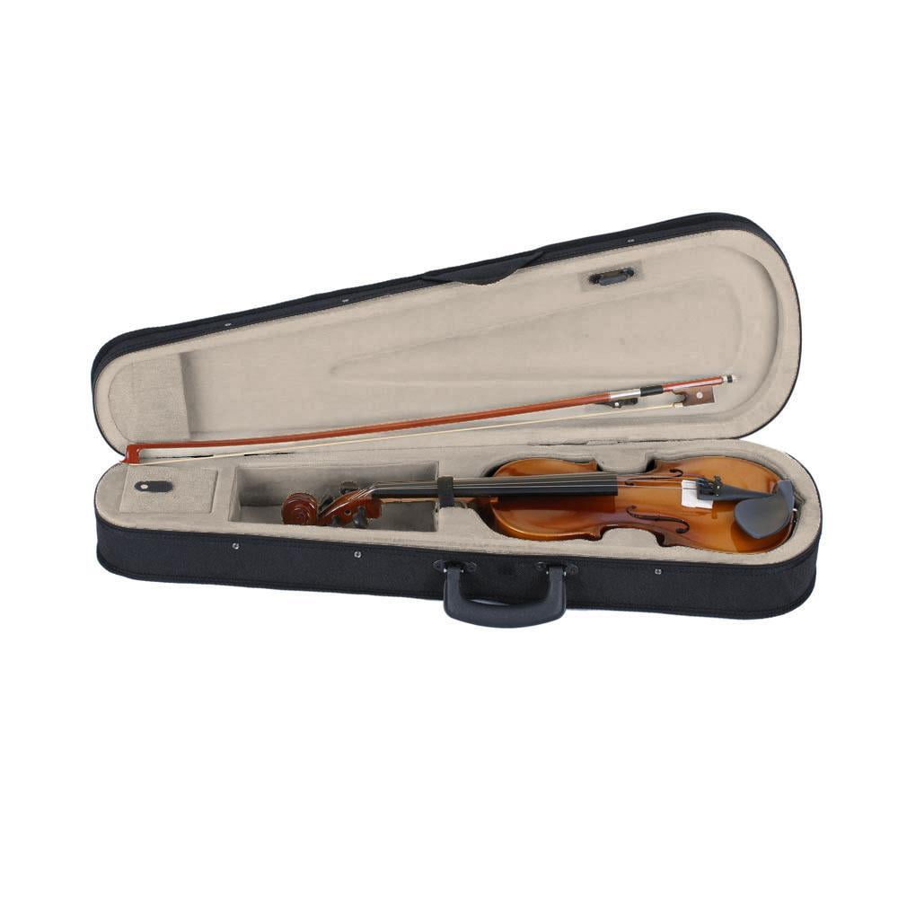 Tcbosik 3/4 Acoustic Violin Set, Wooden Fiddle Starter Set with Case, Bow and Rosin for Kids Beginners Students, Natural