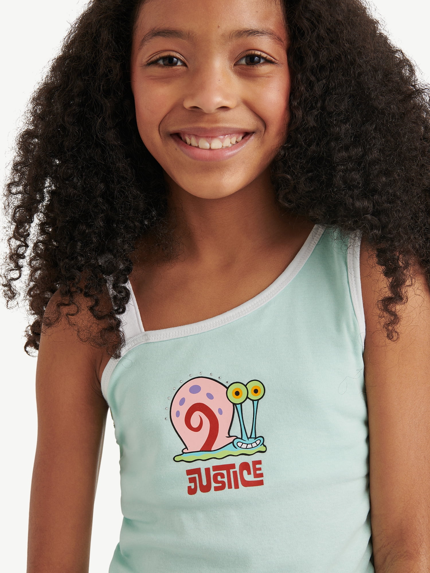 SpongeBob X Justice Girls One Shoulder Tank, Sizes XS - XLP