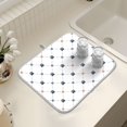 thumbnail image 7 of Ryvnso Paw Flower Checkered Dish Drying Mat for Kitchen Countertop 18x24 Large Dish Pad Drainer Rack Dish Sink Mats, 7 of 7