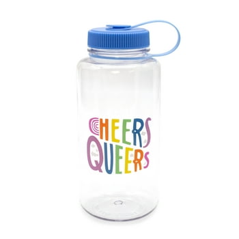Anna Parade Queer Water Bottle, 32 Ounces, Clear