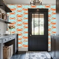 thumbnail image 3 of Crab Peel and Stick Wallpaper 17.7in x 9.8ft Orange Crab Blue Bold Graphic Style Contact Paper Vinyl Waterproof Self Adhesive Wall Paper for Bedroom Shelf Cabinet Renter Friendly, 3 of 8