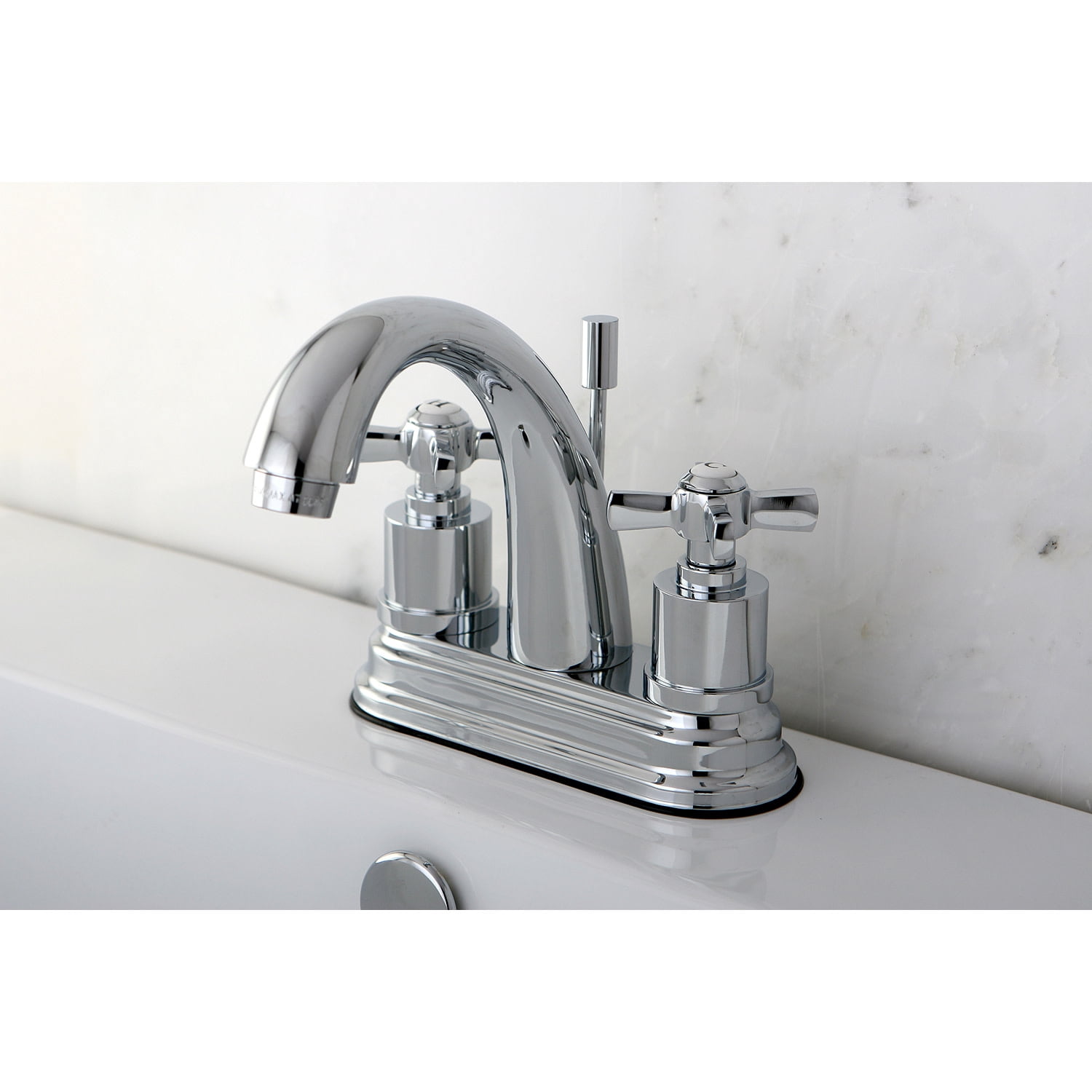 Kingston Brass KS8611ZX 4 in. Centerset Bathroom Faucet, Polished Chrome