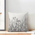 thumbnail image 3 of Black White Gray Pillow Covers 20x20 Inch Set of 2, Spring Wildflower Plant Throw Pillows Case,Seasonal Floral Outdoor Decorative Flowers Farmhouse Decor Cushion Covers for Home Sofa Bed Couch, 3 of 6