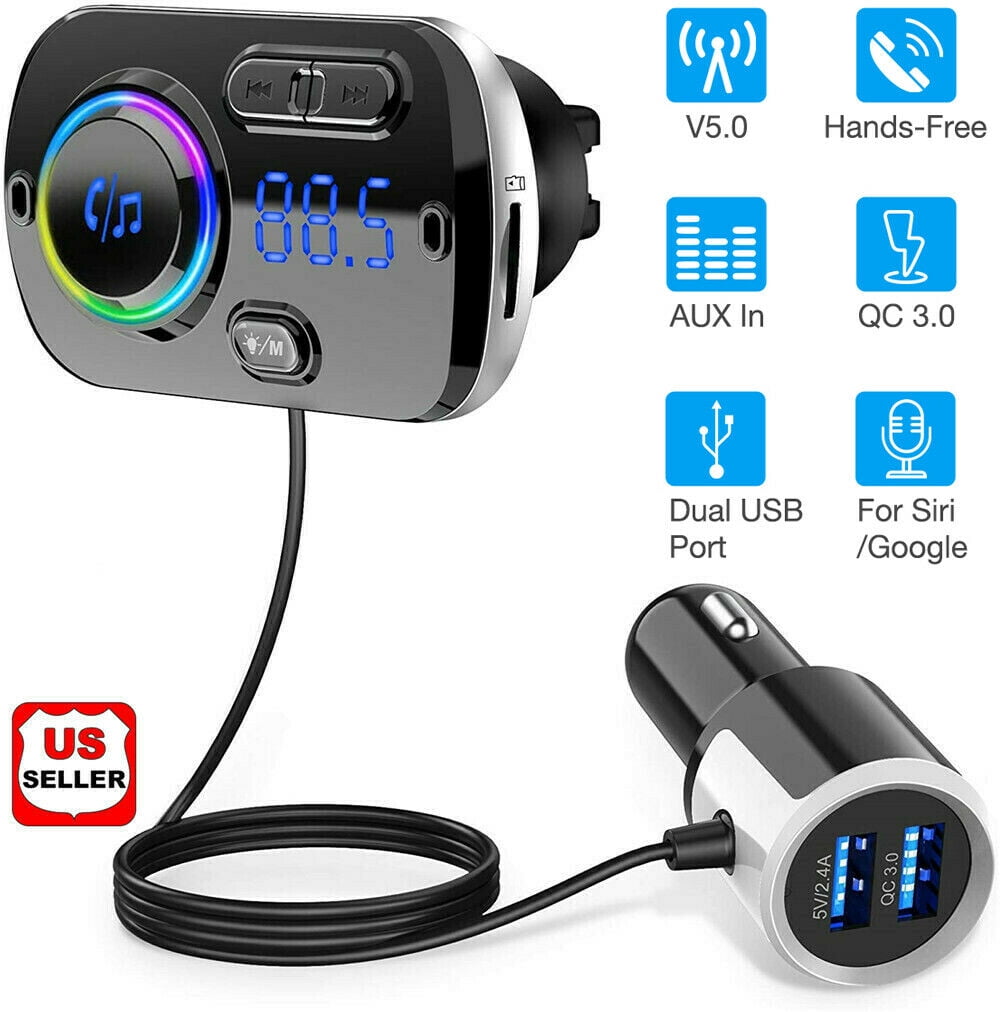 Handsfree Bluetooth FM Transmitter Wireless Radio Adapter Car Kit USB