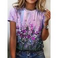 thumbnail image 1 of Camiseta de moda para mujer, Top con estampado de flores rosas, camiseta informal holgada de manga corta con estampado Floral en 3D, novedad de verano 2022, 1 of 4