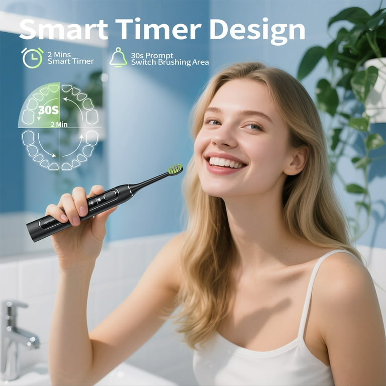 OasiSmile Sonic Electric Toothbrush for Adults and Teens, Travel