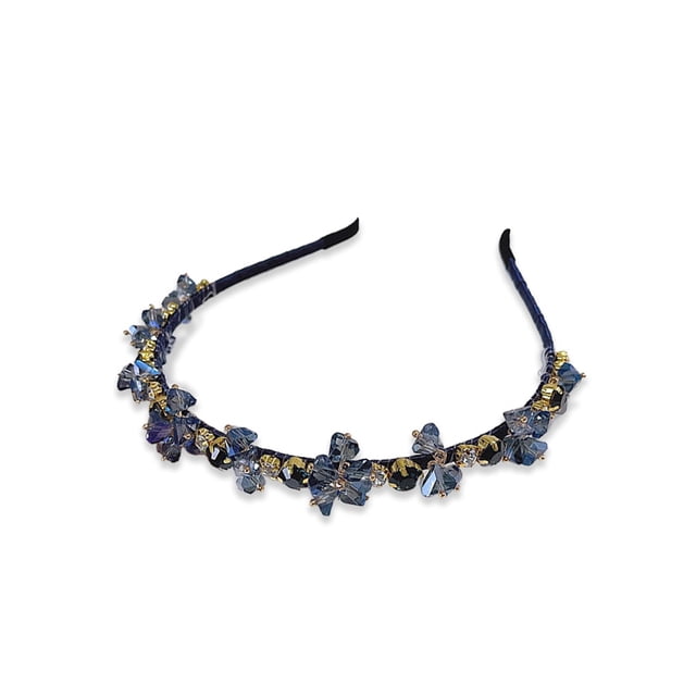 Sonducket Diadema de cristal, tocado nupcial para boda, diadema para mujer, tocado femenino elegante para banquete de boda, gris Ropa, zapatos y accesorios Miscelánea Azul Sonducket AP010738-01