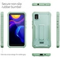 thumbnail image 2 of ExoGuard For Cricket Vision Plus Case, Phone Case with Screen Protector and Kickstand (Green), 2 of 7