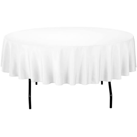 

100% Pima Cotton Table Cloth Beautiful & Decorative Great for Buffet Table | Oval Tablecloth ( 60-Inch x 84-Inch Oval White).