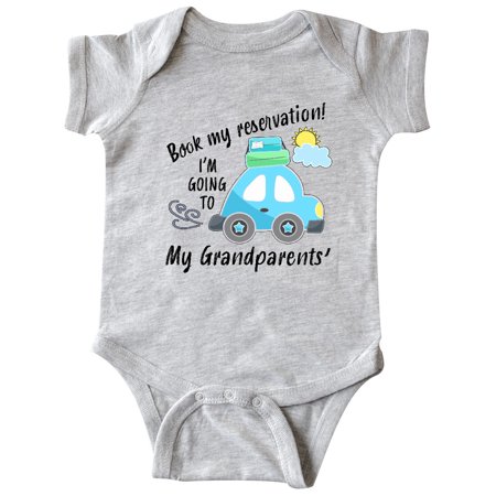 

Inktastic Book my Reservation! I m Going To My Grandparents Gift Baby Boy or Baby Girl Bodysuit