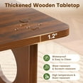 thumbnail image 3 of Modern Farmhouse Coffee Table with Solid Pine Legs, 47 "Wooden Center Table for Living Room, Rectangle Rustic Table with Large Storage Space, Multi-Functional Cocktail Tea Furniture (Walnut), 3 of 18