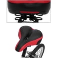 thumbnail image 2 of Bicycle Seat Thickened Wide Bum Shock Absorb Bike Saddle with High Reflective Stripe, 2 of 7