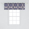 thumbnail image 2 of Ambesonne Mandala Window Valance, Medieval Exotic Revival, 54" X 18", Beige Navy Blue, 2 of 3