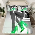 thumbnail image 2 of Erosebridal Green High Heels Bed Sheets King,Bling Glitter King Sheet Sets,Dreamy Princess Sheet Set King,Breathable Fashion Room Decorative,4pcs, 2 of 7