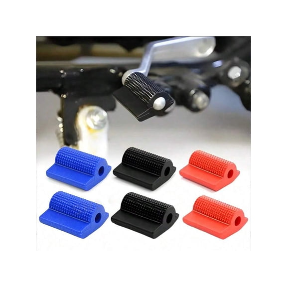 Universal Motorcycle Gear Shift Shoe Protector Anti Slip Rubber Shift Lever Pad Footrest Accessories 2pcs Red