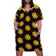 thumbnail image 1 of Vestido de noche holgado con bolsillos, estilo retro hippie vintage de los años 60 y 70, con diseño de margaritas naranjas y flores, para jardinería, para mujer, vestidos largos, 1 of 6