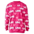 thumbnail image 4 of Xdegoge Valentine's Day Sweatshirt Women Love Heart Print Tops Long Sleeve Holiday Fashion Outfit Soft Oversized Crewneck Couples Matching Sweatshirts, 4 of 9