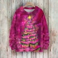 thumbnail image 2 of CaComMARK PI Christmas Sweater Women Christmas Tree Casual Knitted Tops Round Neck Long Sleeve Pullover Multicolor 14(3XL), 2 of 5