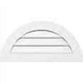 thumbnail image 3 of Ekena Millwork GVPHR24X1201SN Support Demi-Rond Surface PVC Évent Gable, 24"L x 12"H, Blanc Amorti d'Usine, 3 of 4