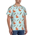 thumbnail image 2 of Vsdgher Rabbit Is Eating Carrots Print Men's Dry Fit Mesh Athletic Shirts Moisture Wicking Tennis T-Shirt Tops, 2 of 9